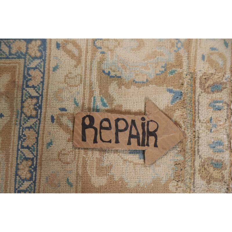 Hand Knotted Oriental 100% Wool Carpet Traditional Floral Brown Mashad Area Rug - 9' 0'' X 6' 0''