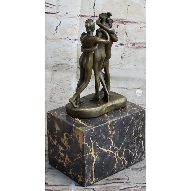 Hot Cast Three Graces By Canova Bookend Book End Bronze Sculpture Statue Figure