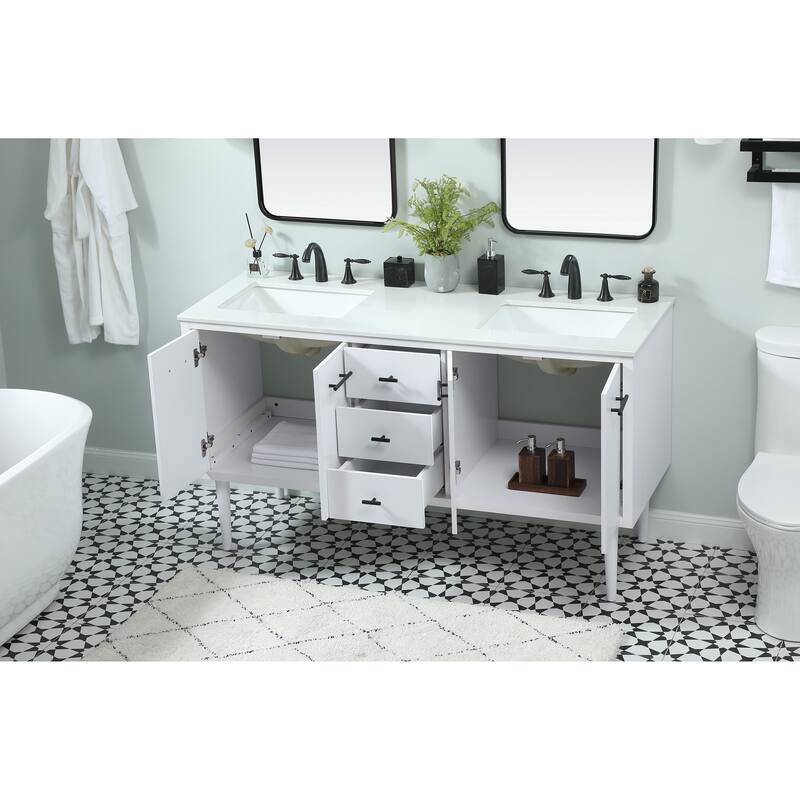 Fern 60 Inch Double Bathroom Vanity