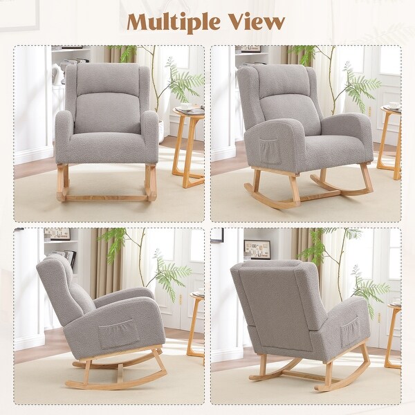 □Mother＆Chaild◇Ｉ.P.Ｉrminger◇２３cm◇ Nursing Rocking Chairs for Mom Nursery,Comfy Wingback Glider