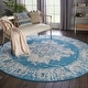 preview thumbnail 71 of 135, Nourison Grafix Distressed Vintage Medallion Area Rug 8' Round - Aqua Blue