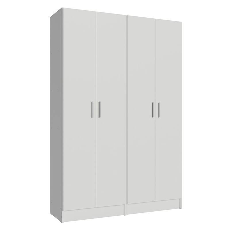 Madesa Garage Set 2 Pantry Storage Cabinet with 10 Utility Shelves 47"L Wooden Organization Unit for Garage