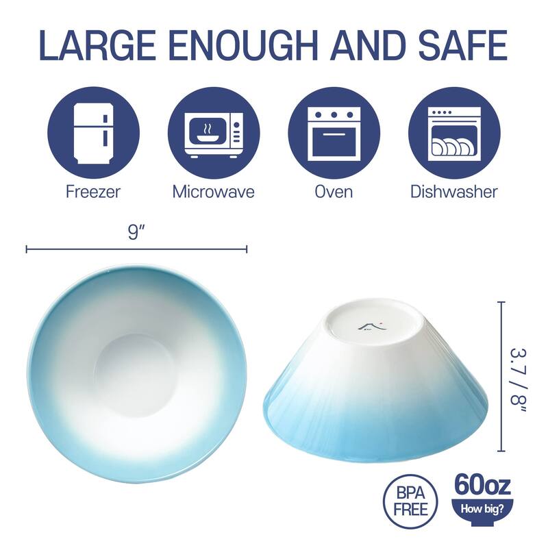 Ceramic Japanese Ramen Bowl Set, 60oz Large Ramen Bowls with Chopsticks, Spoons and Chopstick Rests Bowl