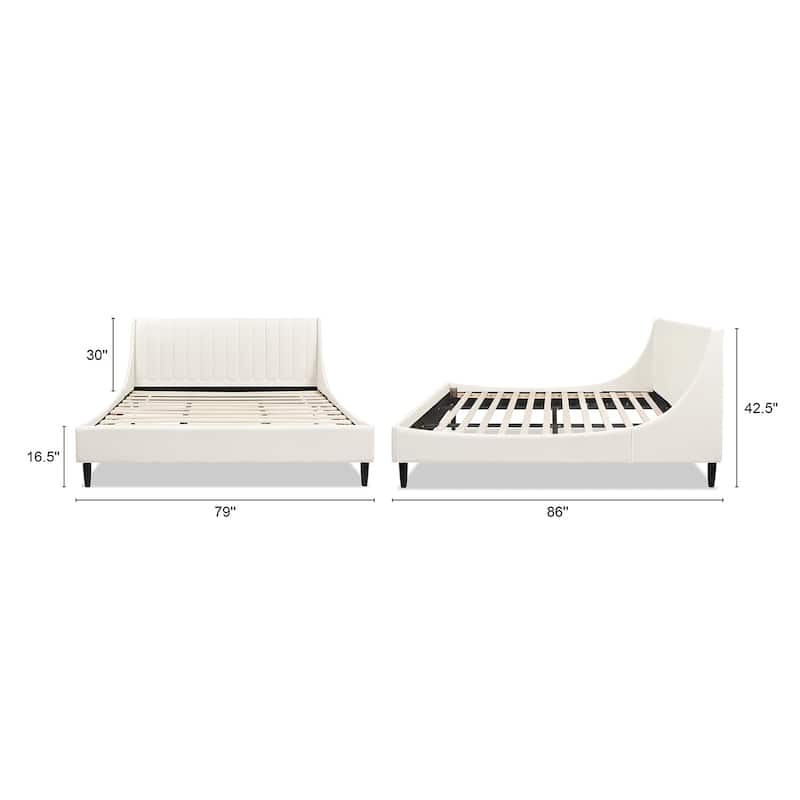Aspen Vertical Tufted Upholstered Platform Bed