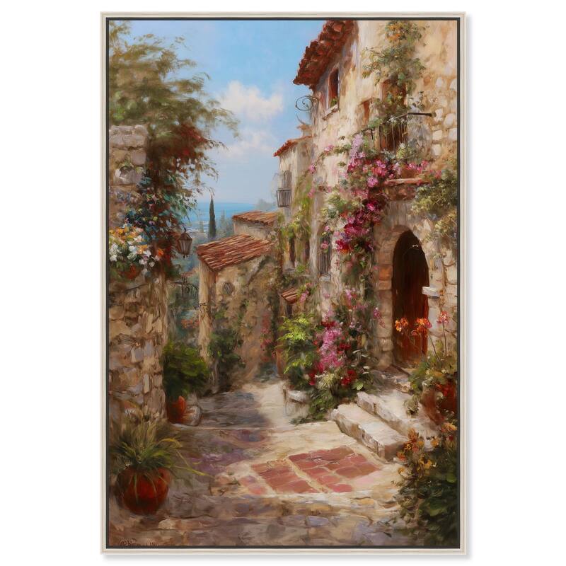 Mediterranean Charm I Canvas by Art Remedy - Silver - 36" x 54"
