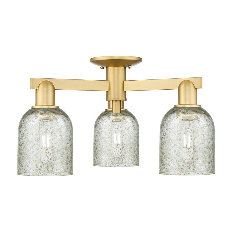 Innovations Lighting Endless Possibilities Arcadia - Caledonia - 3 Light 23" Semi-Flush Mount - Satin Gold