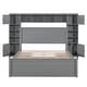 preview thumbnail 42 of 46, Queen Size Wooden Bed w/ All-in-One Storage Cabinet, Sockets & 4 Drawers
