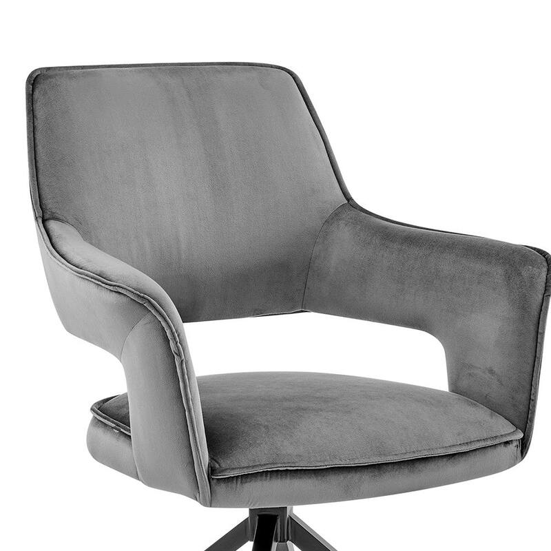 Velvet Upholstered Contemporary Accent Chair - 24 L x 25 W x 34 H Inches