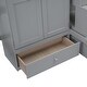 preview thumbnail 15 of 16, Full size Loft Bed with Bookshelf, Drawers, Desk and Wardrobe, Grey