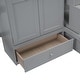 preview thumbnail 14 of 15, Multifunctional Design Loft Bed with Bookshelf, Drawers, Desk and Wardrobe, Full size, Grey
