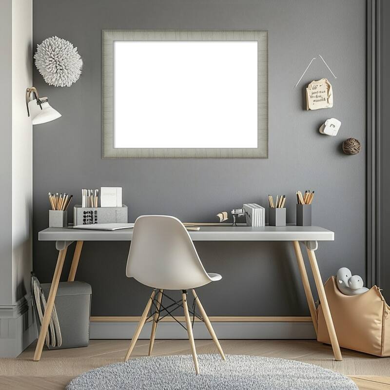 Amanti Art Elegant Brushed Bronze Narrow Framed Dry Erase Magnetic Board