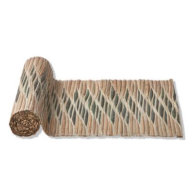 Bali Runner Green Multi Table Runner - Water Hyacinth, 72" L x 14" W, Wipe Clean, Perfect for Spring Decor