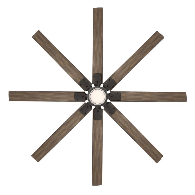 Renegade Indoor and Outdoor 8-Blade Smart Ceiling Fan 66in with 3000K LED Light Kit and Remote Control with Wall Cradle - 66