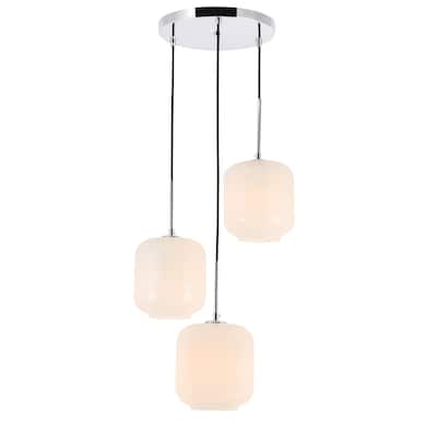 Elegant Lighting Collier 3 Light 18" Wide Multi Light Pendant