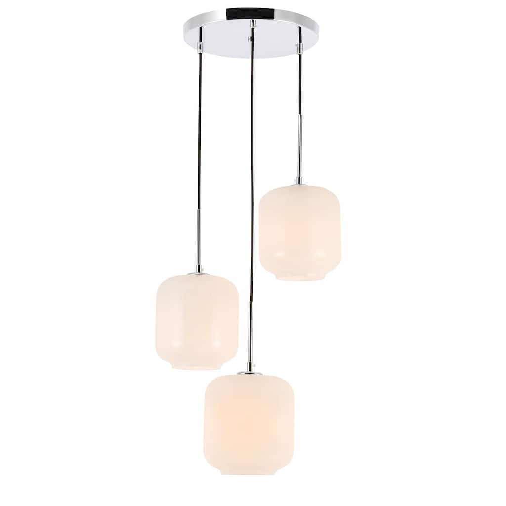 Elegant Lighting Collier 3 Light 18" Wide Multi Light Pendant