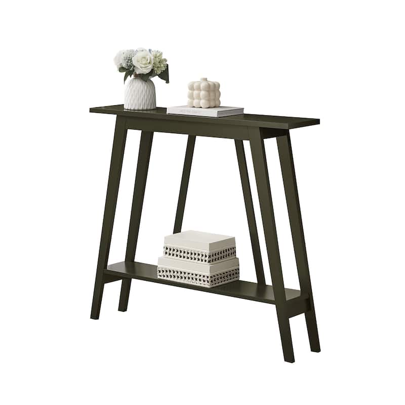 Contemporary Wood Console Table with Shelf