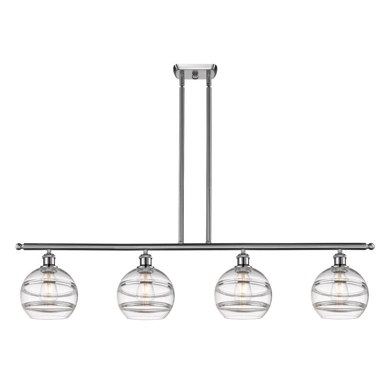 Innovations Lighting 516-4I-10-48 Rochester Linear Rochester 4 Light - Brushed Satin Nickel / Clear