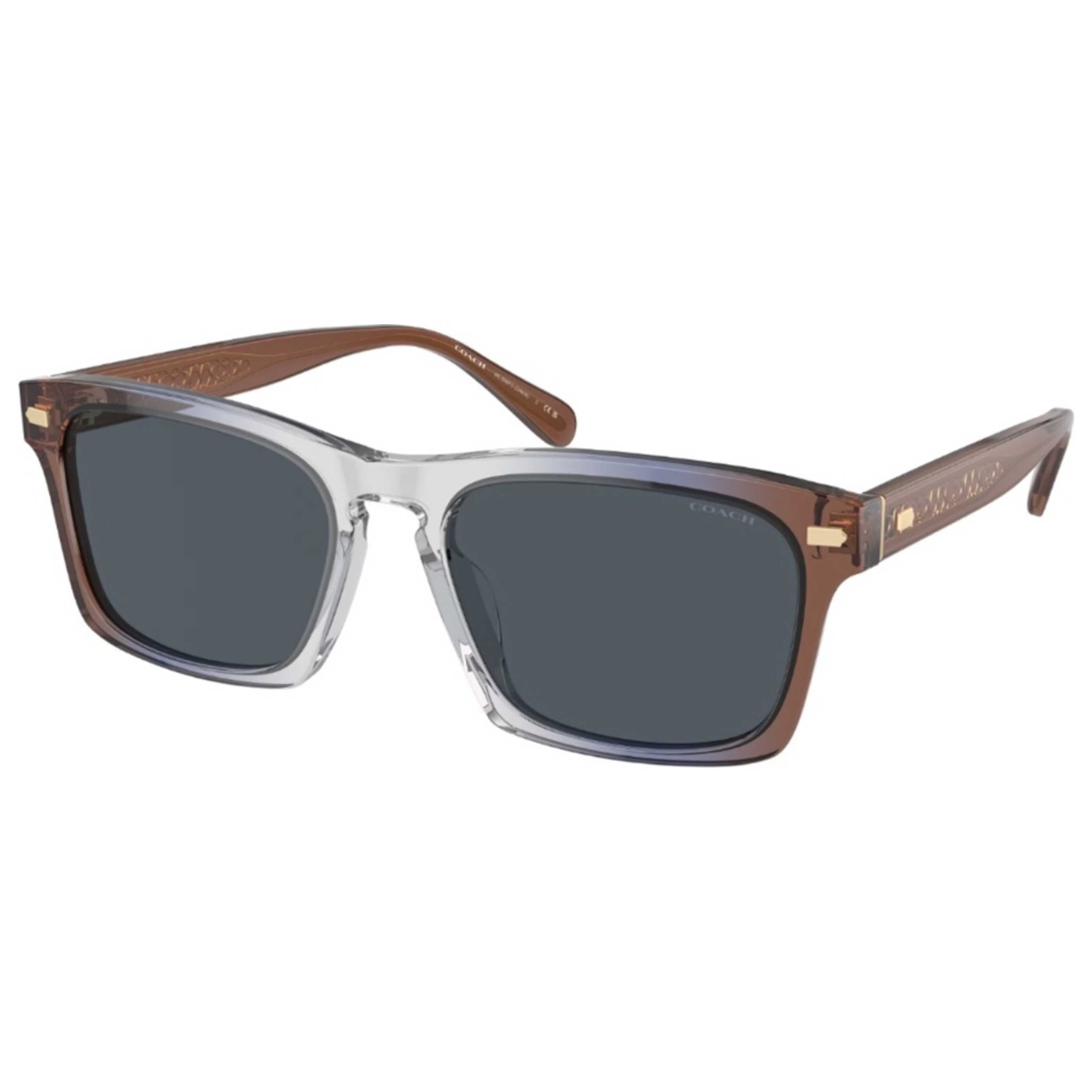 Coach Men's Fashion 57mm Pecan Blue Grey Gradient Sunglasses HC8397U ...
