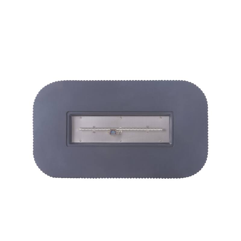 Christopher Knight Home - Lecce 2-Piece Outdoor MgO Fire Pit 50,000 BTU Table Set with Propane Tank Holder