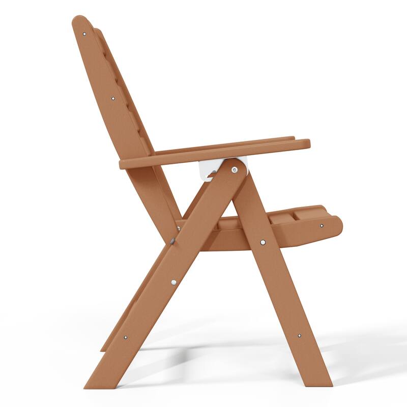 Laguna Foldable Highback Patio Dining Chair with Adjustable Recline Feature