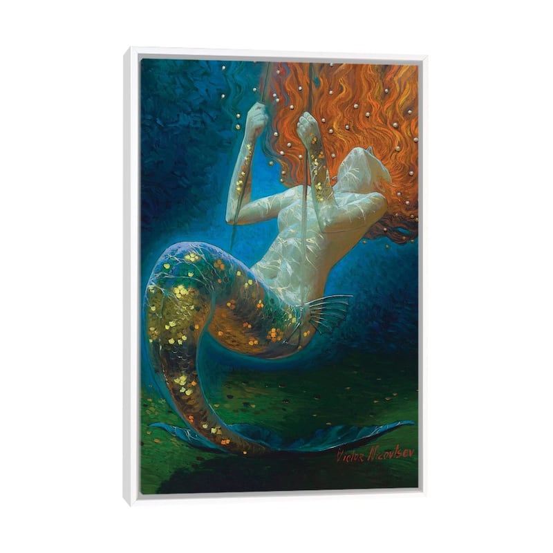 iCanvas "Swing" by Victor Nizovtsev Framed Canvas Print - White - 26x18