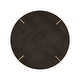 preview thumbnail 5 of 5, Vennesla Gold Finish Metal Dark Brown Faux Shagreen Round End Table by iNSPIRE Q Bold