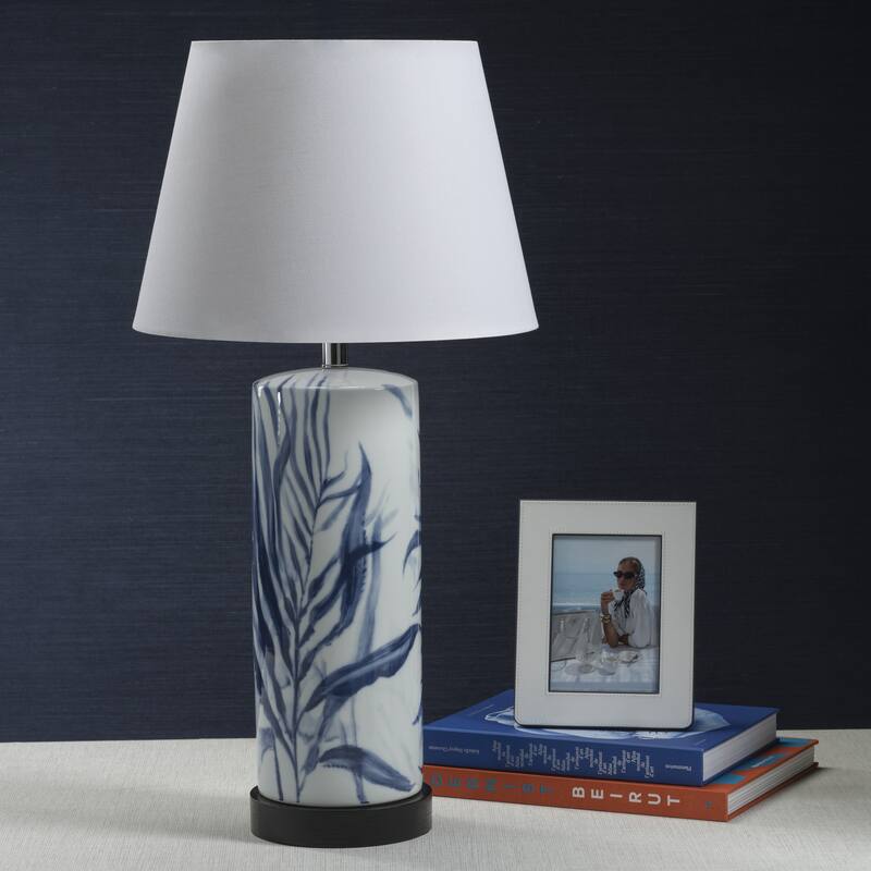 Fontainebleau Tabletop Porcelain Lamp with Linen Shade