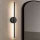 preview thumbnail 2 of 119, 1-Light Black/ Gold/ Nickel Modern Long Linear Strip Wall Sconce Dimmable LED Bathroom Vanity Light