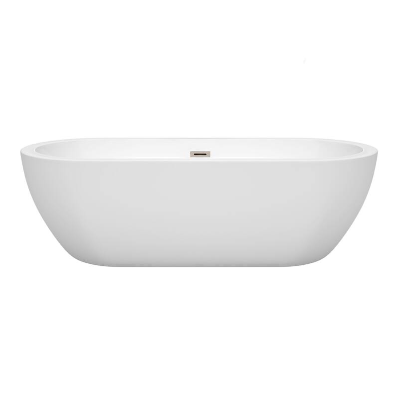 Wyndham Collection Soho 72-inch White Freestanding Soaking Bathtub
