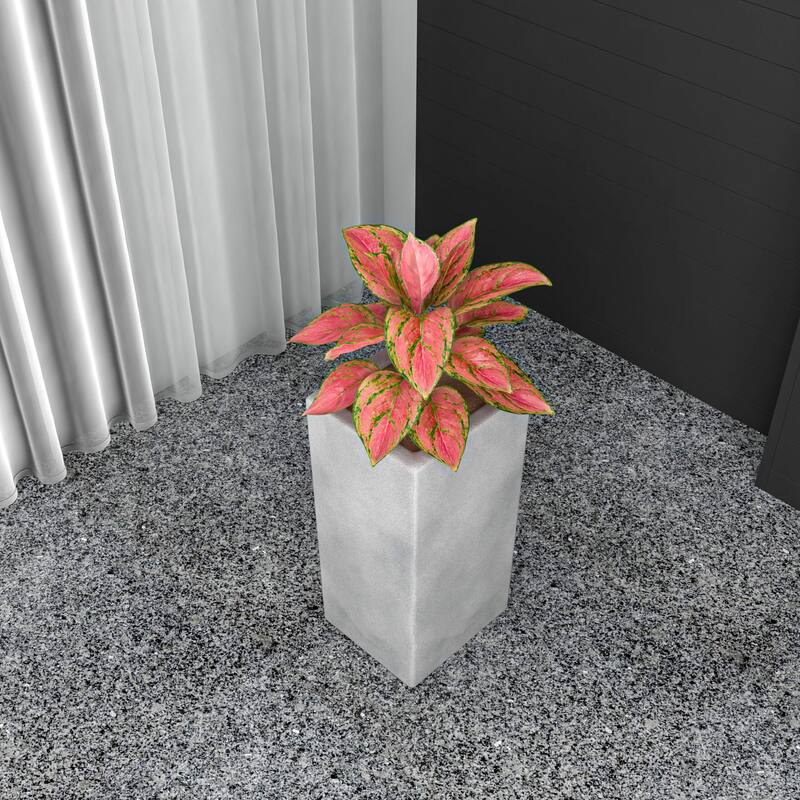 Modern Tall Square in Fiberstone and MGO Clay Planter Terra Series