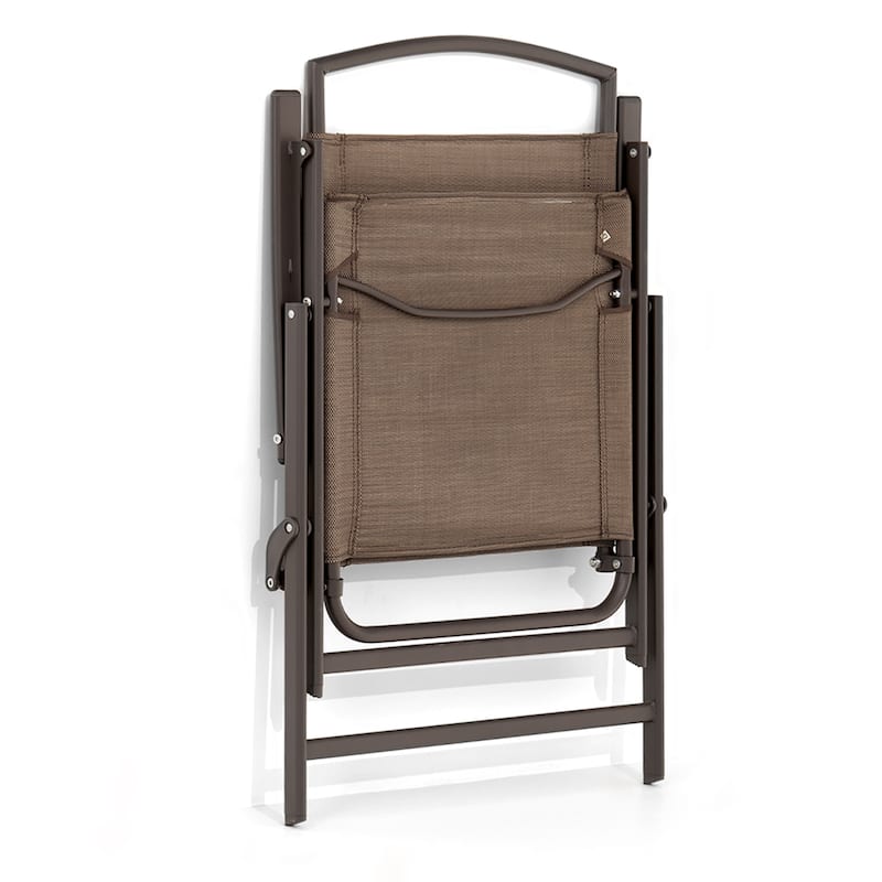 Outdoor Patio Portable Folding Chairs Club Chairs with Armrest - See Picture
