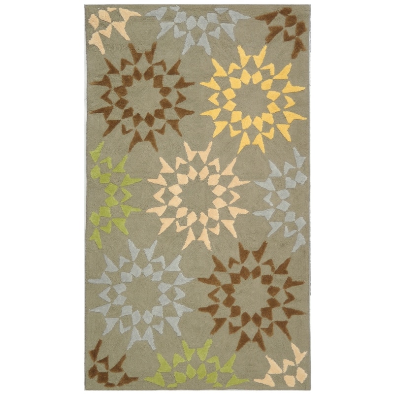 Martha Stewart by SAFAVIEH Quilt Cotton Rug - 3'9" x 5'9" - Pebble/Grey