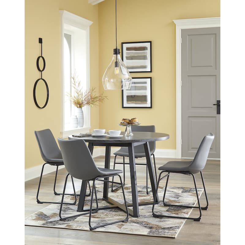 Signature Design by Ashley Centiar 5-Piece Dining Package - Gray