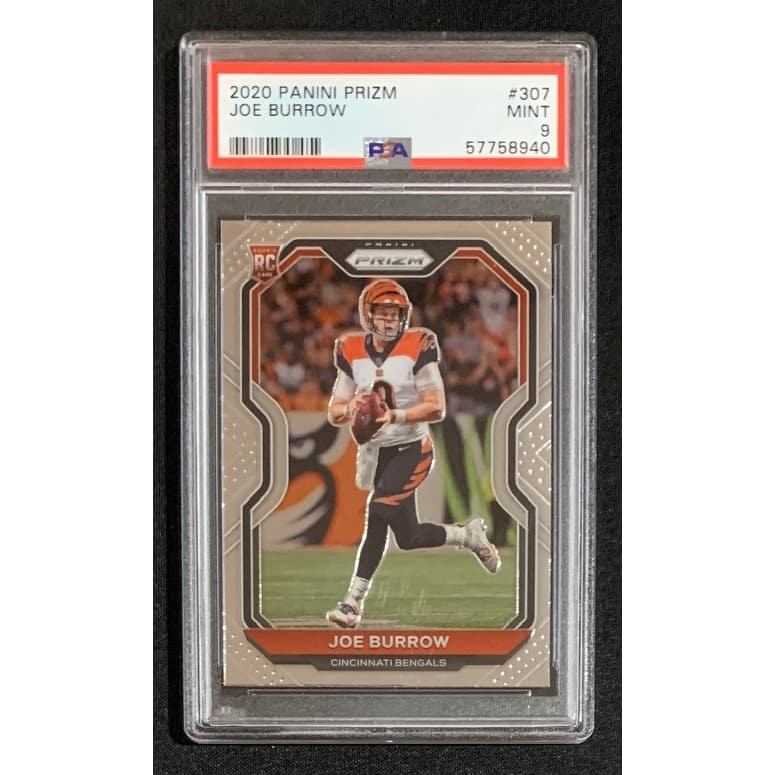 Joe Burrow 2020 Panini Prizm Football Rookie Card RC #307 Graded PSA 9 - 8'6" x 11'6"