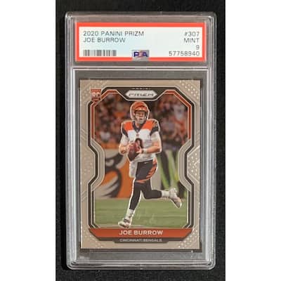 Joe Burrow 2020 Panini Prizm Football Rookie Card RC #307 Graded PSA 9 - 8'6" x 11'6"