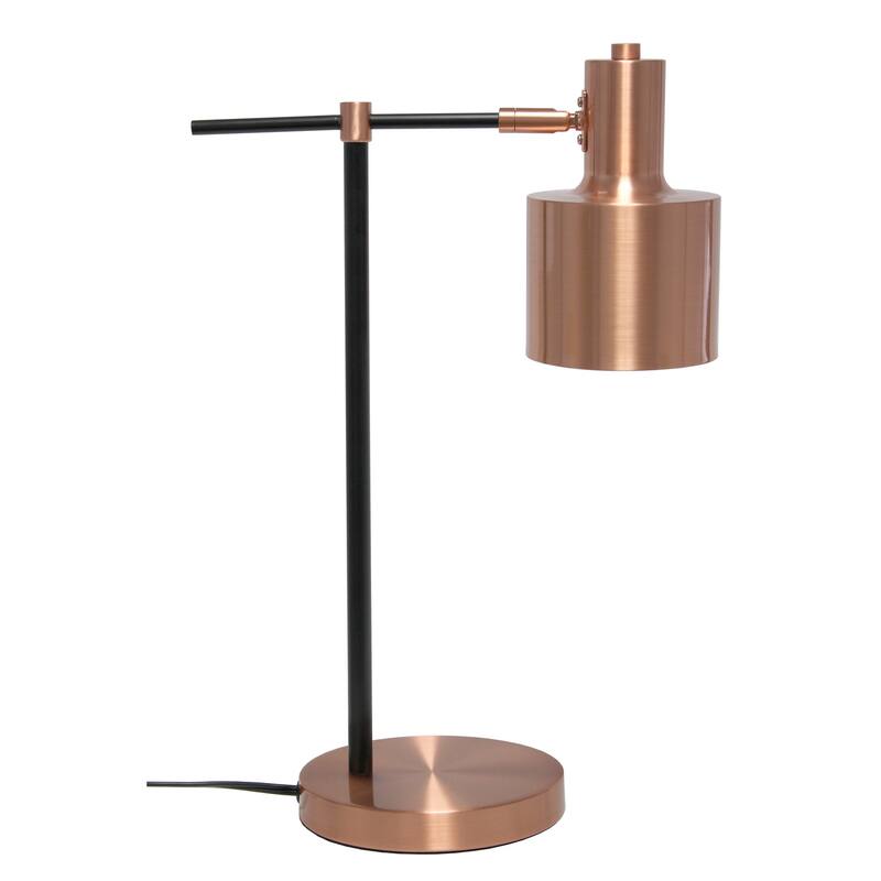 Modern Table Lamp - Mid Century Design, Polished Gold - Living Room, Bedroom Accent Lighting