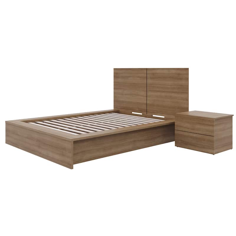 James 3-Piece Bedroom Set with Bed, Headboard, and Nightstand