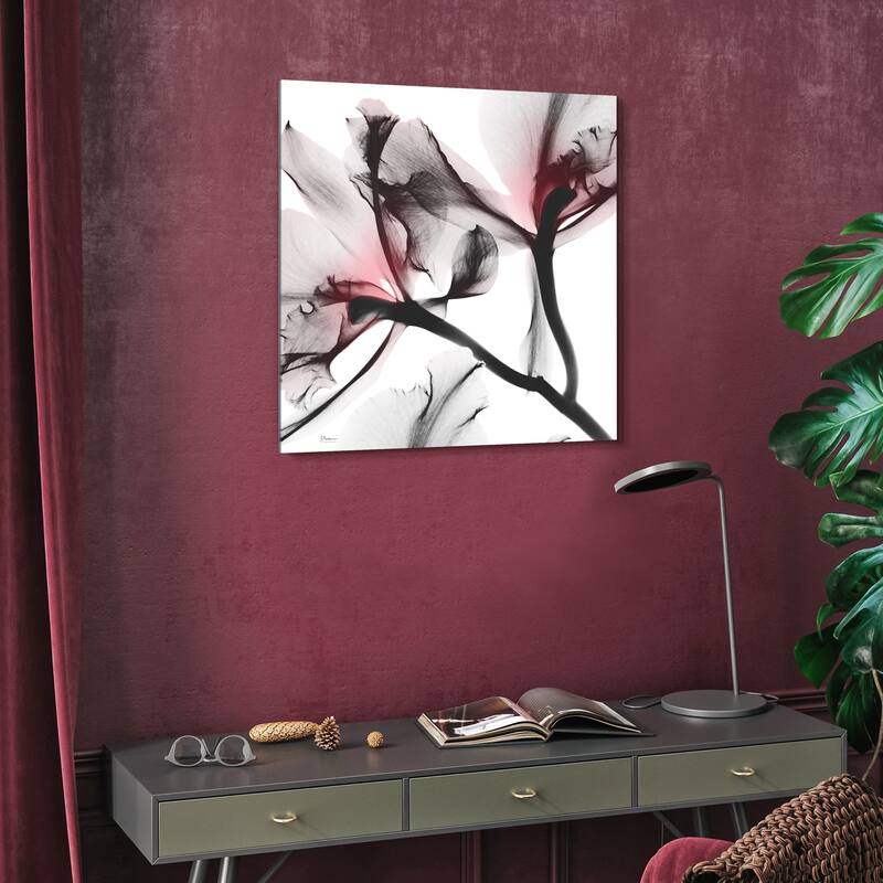 "Coral Luster 2" Frameless Free Floating Tempered Glass Panel Graphic Wall Art