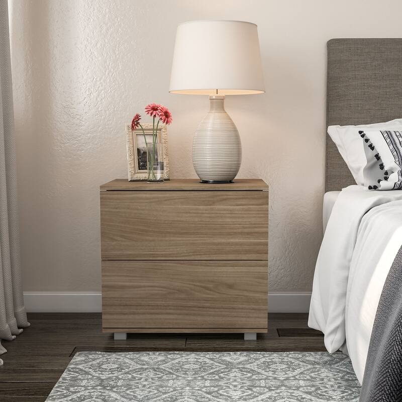 Polifurniture Madison Modern 2 Drawer Nightstand