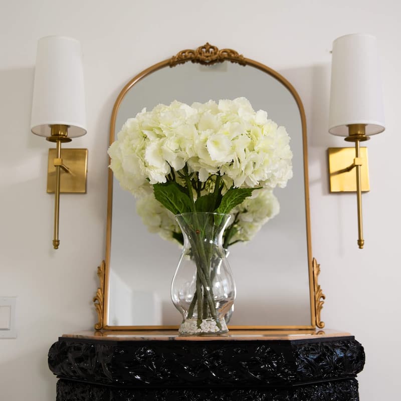 Hydrangea Artificial Floral Arrangement - 20" - White