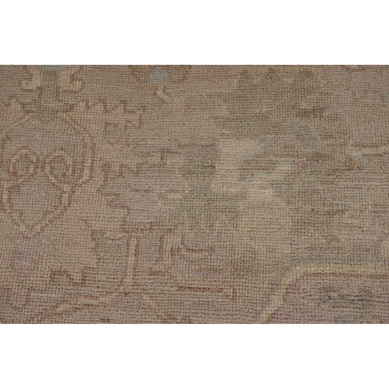 Vegetable Dye Oushak Large Square Area Rug Hand-Knotted Wool Carpet - 12'5"x 12'4"