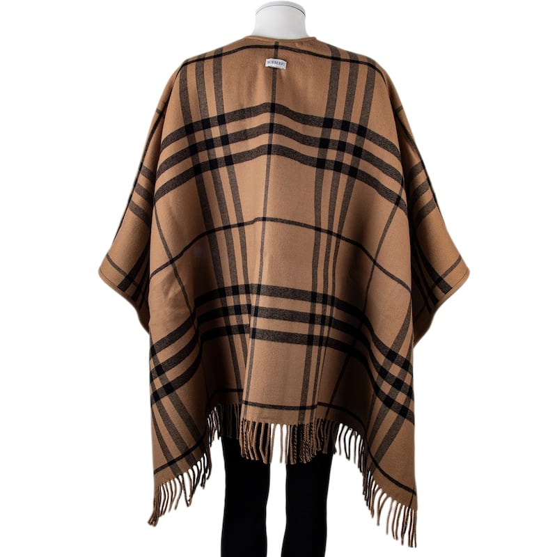 Burberry Giant Check Reversible Wool Cape