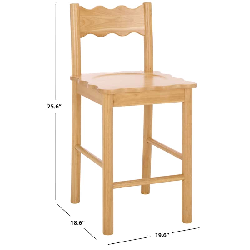 SAFAVIEH Home Nolly Scallop Counter Chair - 20"W x 19"D x 26"H