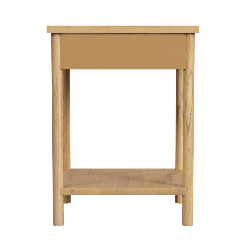 Lennon 1 Drawer Rounded Leg Wood Nightstand