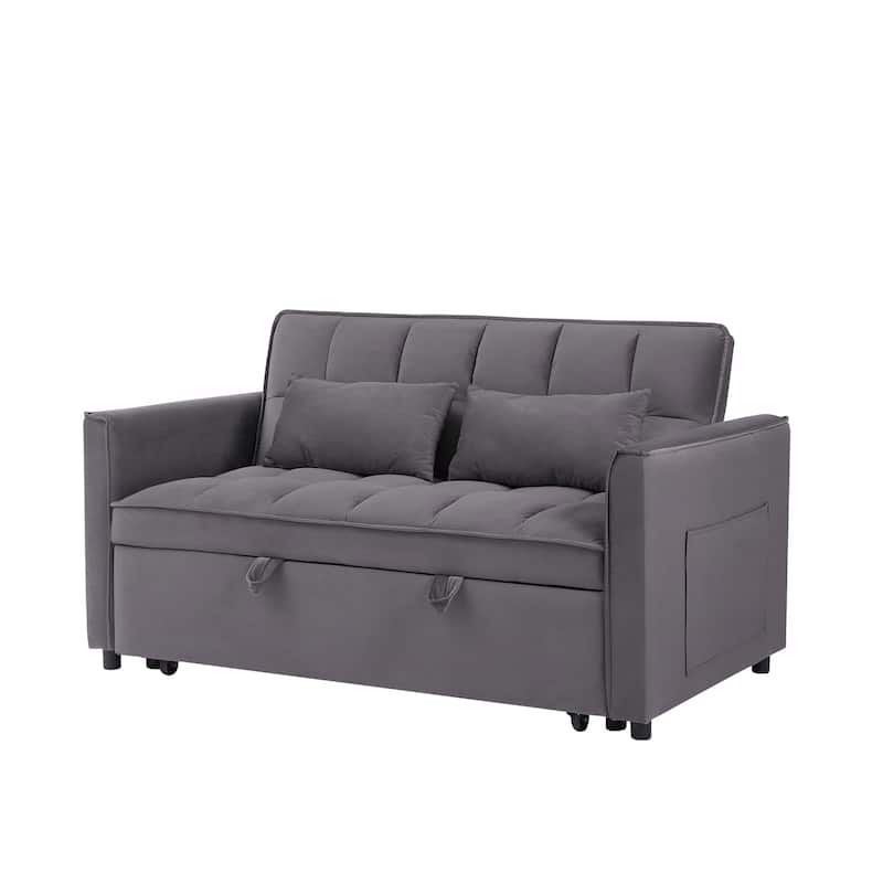 55.1-inch 3-in-1 Convertible Sofa Bed