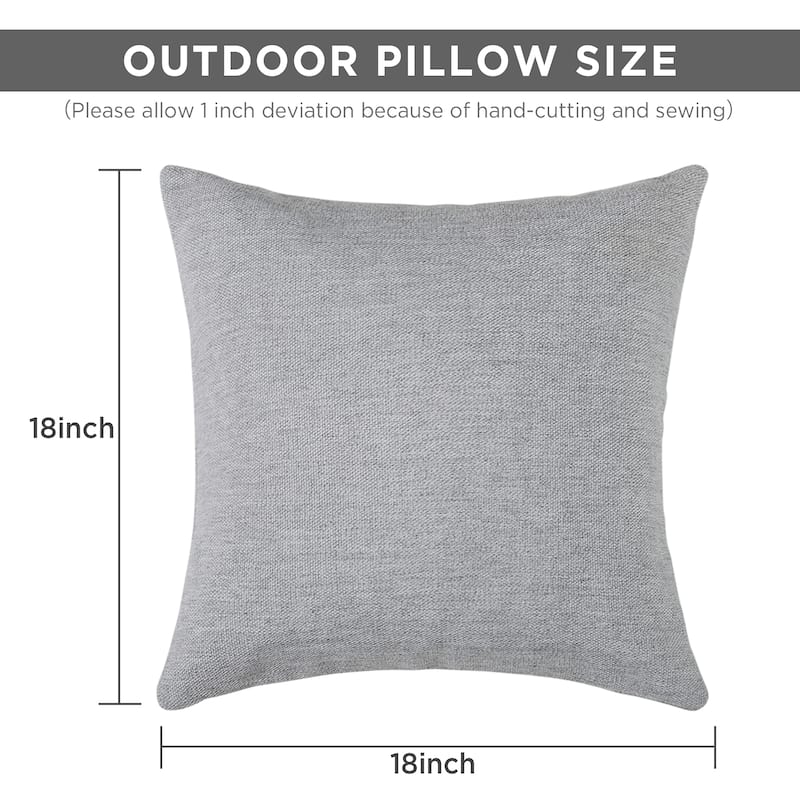 Cooling Outdoor Pillows with Pure Cotton Cover Set of 2