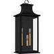 preview thumbnail 1 of 4, Abernathy 3-Light Matte Black Outdoor Wall Lantern