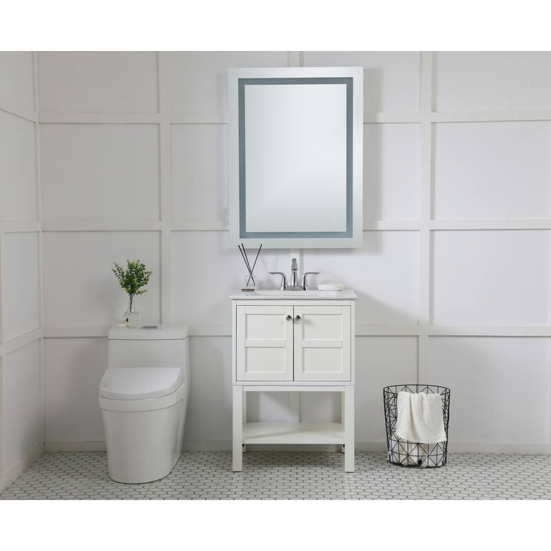 Elegant Lighting Helios 36" x 27" Rectangular Frameless Wall Mounted