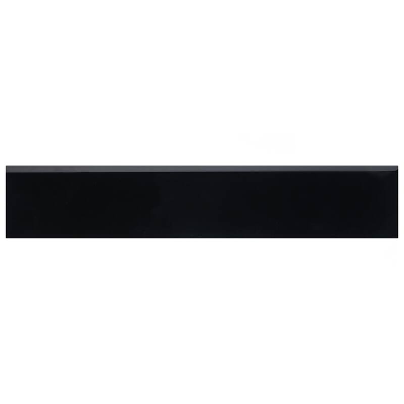Merola Tile Battiscopa Glossy Black 3-1/8" x 17-3/4" Ceramic Wall Trim - (1 Tile) - (1 Tile)
