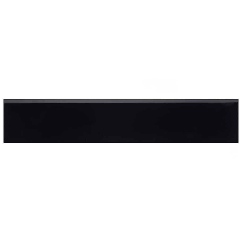 Merola Tile Battiscopa Glossy Black 3-1/8" x 17-3/4" Ceramic Wall Trim - (1 Tile)